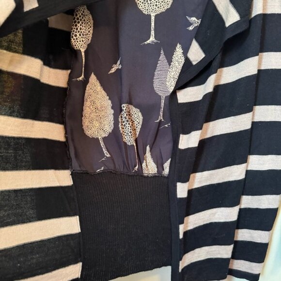 Clements Ribeiro Portobello Cardigan Floral Stripes Print Knit Open Wrap Mix S - Picture 5 of 16